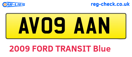 AV09AAN are the vehicle registration plates.