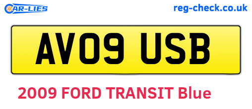 AV09USB are the vehicle registration plates.