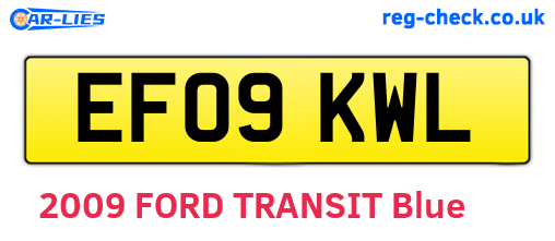 EF09KWL are the vehicle registration plates.