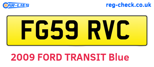 FG59RVC are the vehicle registration plates.