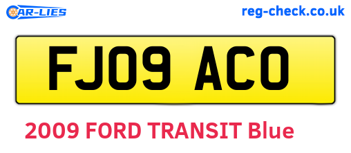 FJ09ACO are the vehicle registration plates.