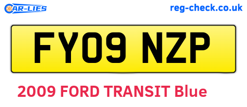 FY09NZP are the vehicle registration plates.