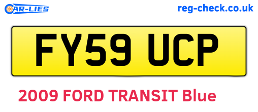 FY59UCP are the vehicle registration plates.