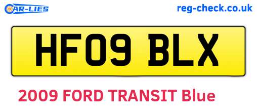 HF09BLX are the vehicle registration plates.