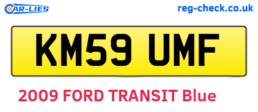 KM59UMF are the vehicle registration plates.