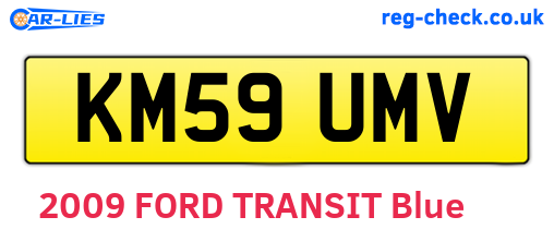 KM59UMV are the vehicle registration plates.