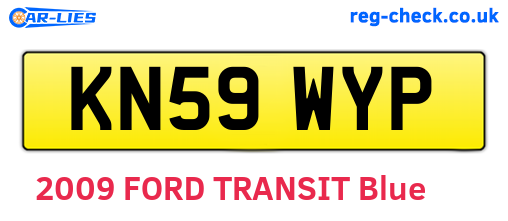 KN59WYP are the vehicle registration plates.