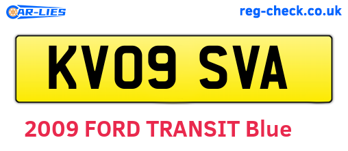 KV09SVA are the vehicle registration plates.