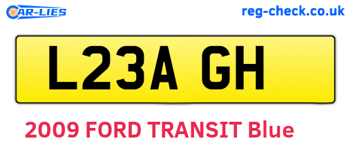 L23AGH are the vehicle registration plates.