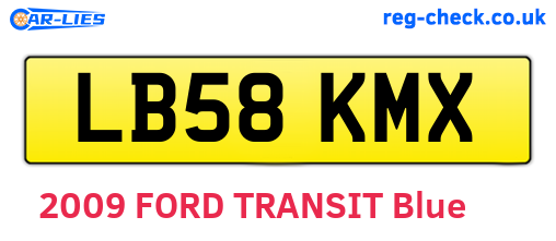 LB58KMX are the vehicle registration plates.