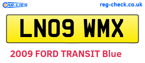 LN09WMX are the vehicle registration plates.