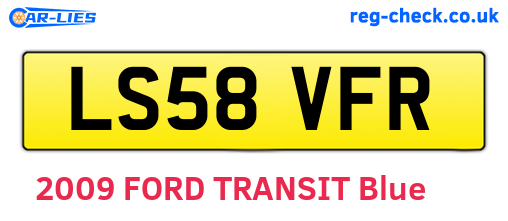 LS58VFR are the vehicle registration plates.