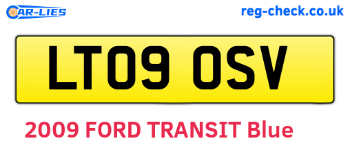 LT09OSV are the vehicle registration plates.