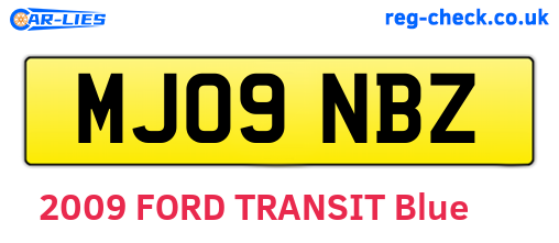 MJ09NBZ are the vehicle registration plates.