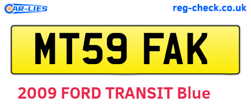 MT59FAK are the vehicle registration plates.