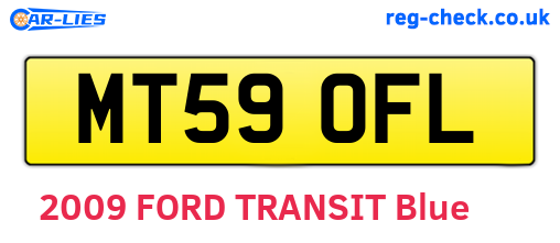 MT59OFL are the vehicle registration plates.