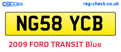 NG58YCB are the vehicle registration plates.