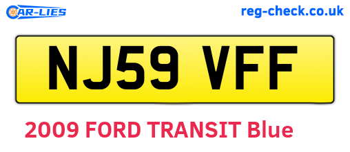 NJ59VFF are the vehicle registration plates.