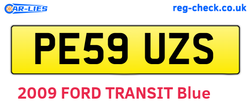 PE59UZS are the vehicle registration plates.