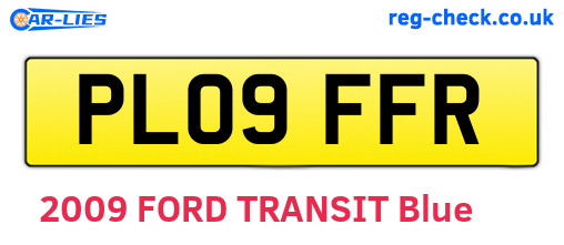 PL09FFR are the vehicle registration plates.