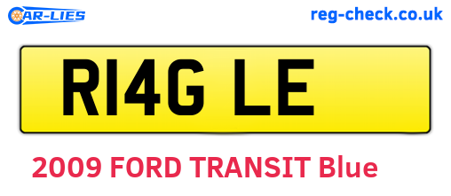 R14GLE are the vehicle registration plates.