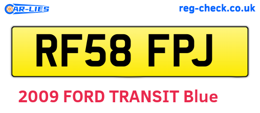 RF58FPJ are the vehicle registration plates.