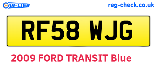 RF58WJG are the vehicle registration plates.