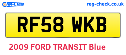 RF58WKB are the vehicle registration plates.