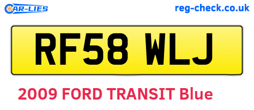 RF58WLJ are the vehicle registration plates.