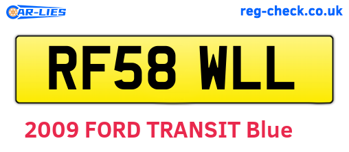 RF58WLL are the vehicle registration plates.