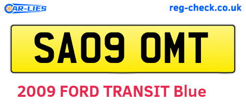 SA09OMT are the vehicle registration plates.