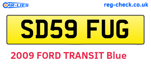 SD59FUG are the vehicle registration plates.