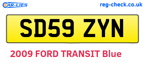 SD59ZYN are the vehicle registration plates.