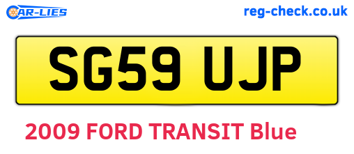SG59UJP are the vehicle registration plates.