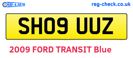 SH09UUZ are the vehicle registration plates.