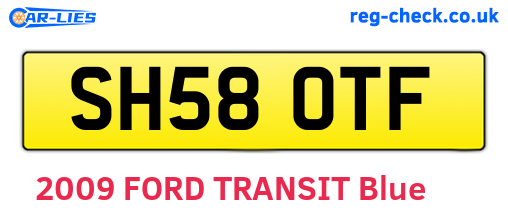 SH58OTF are the vehicle registration plates.