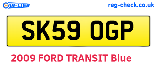 SK59OGP are the vehicle registration plates.