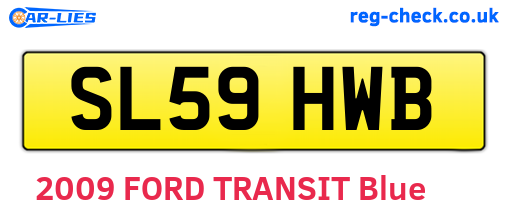 SL59HWB are the vehicle registration plates.