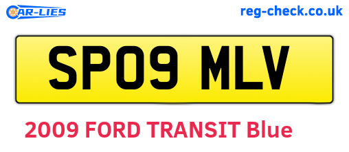 SP09MLV are the vehicle registration plates.