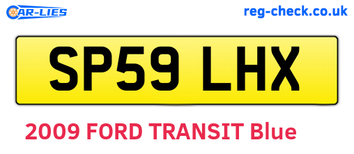 SP59LHX are the vehicle registration plates.