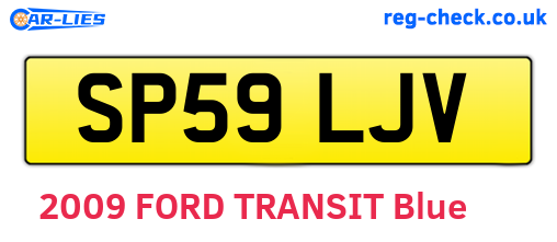 SP59LJV are the vehicle registration plates.