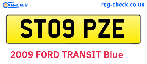ST09PZE are the vehicle registration plates.