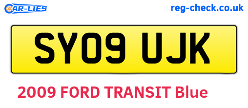 SY09UJK are the vehicle registration plates.