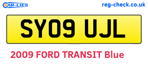 SY09UJL are the vehicle registration plates.