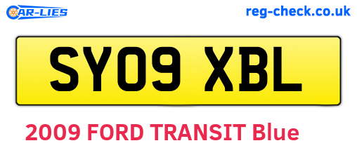 SY09XBL are the vehicle registration plates.