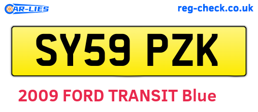 SY59PZK are the vehicle registration plates.