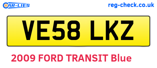 VE58LKZ are the vehicle registration plates.