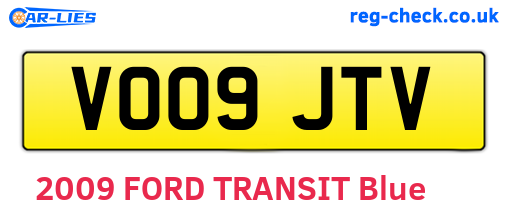 VO09JTV are the vehicle registration plates.