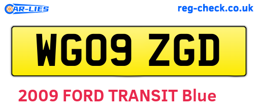 WG09ZGD are the vehicle registration plates.