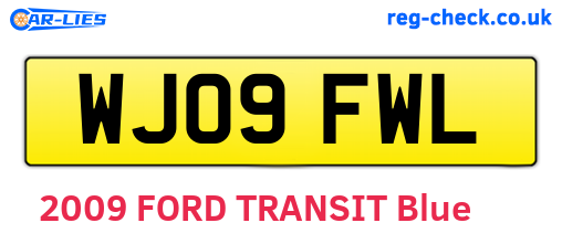 WJ09FWL are the vehicle registration plates.